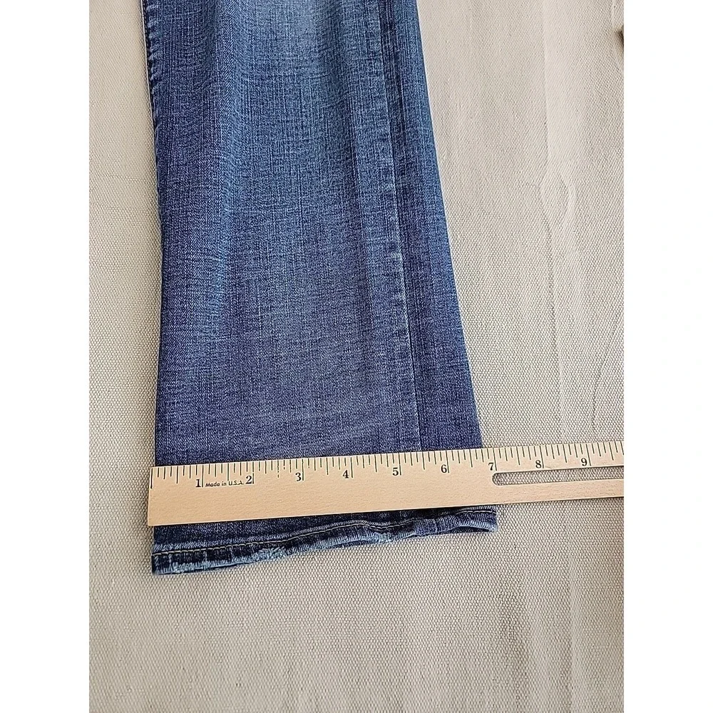 American Eagle Slim Straight Jeans Mens 28x32 Blue Stretch Whiskered Denim